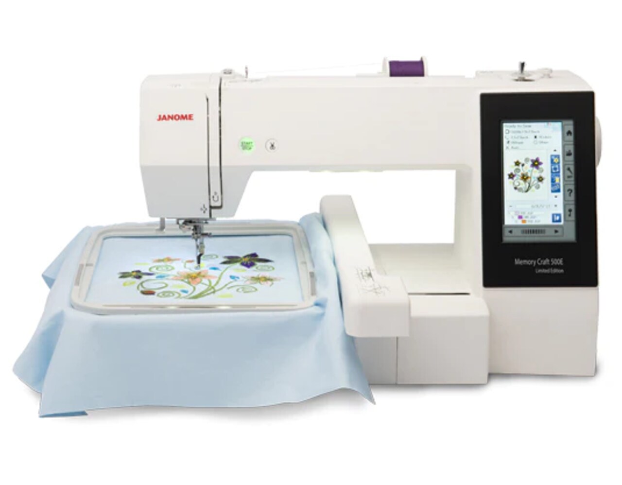 Janome Memory Craft 500E Limited Edition Embroidery Machine 11x.7.9